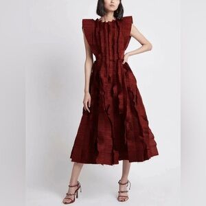 Aje Hybrid Burgundy Midi Dress (Aus 10/US 6)